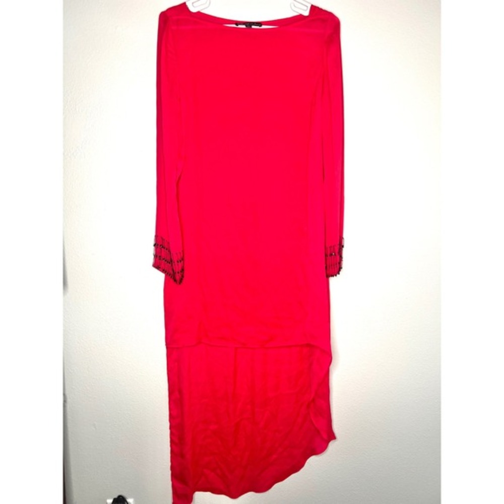 Elizabeth and James‎ Hot Pink Safety Pin Embellished High Low Dress Size L